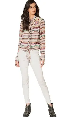 Double D Ranch Santa Rita blouse top sz XL western wear