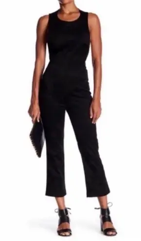 Wildfox  Nikia Jumpsuit Jumper Romper Crop Cropped One Piece Flare Black Small