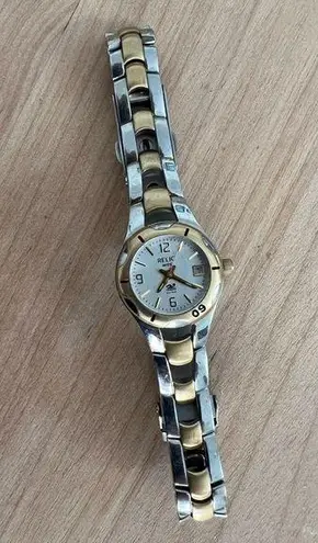 Relic Wet Two Tone Ladies Watch with Date Window