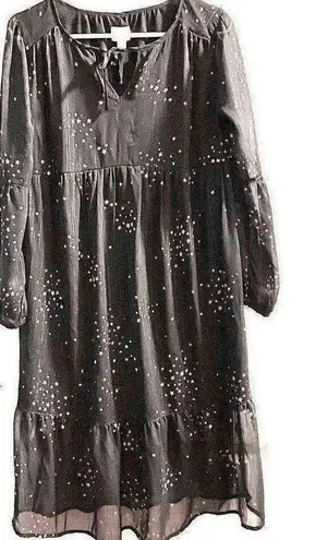 Isabel Maternity Dress XS Sheer Star Print Metallic Maternity