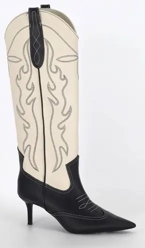 INC International Concepts Boots Western Style Knee High Size 9 Pointed Toe NEW Black