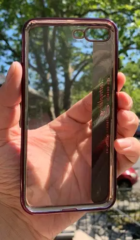 iPhone 8Plus 7Plus Fashion Plating Shockproof Case Black