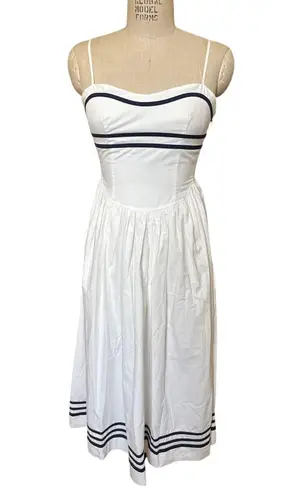 Moon River Sleeveless Midi Dress in White Size XS XSmall