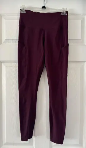 CRZ Yoga Woman’s Plum Workout Leggings - Size Small