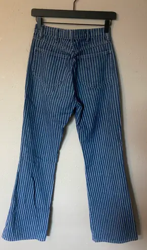 Reformation Pinstripe Bootcut Jeans