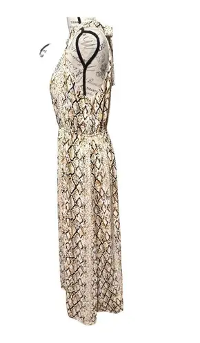 THML Halter Snake Print Maxi Dress Medium