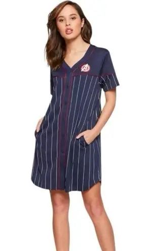 Marvel Her Universe Avengers Captain America Baseball T-Shirt Dress Large