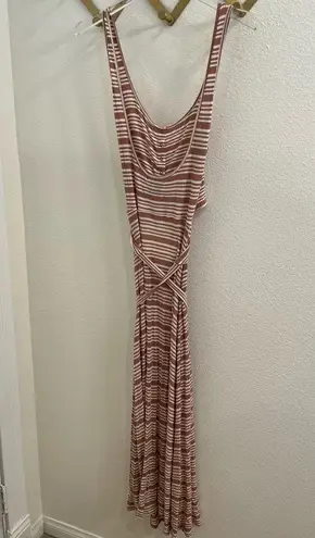 Privacy Please NWOT Malone Striped Ribbed Midi Dress Cutout Small Revolve