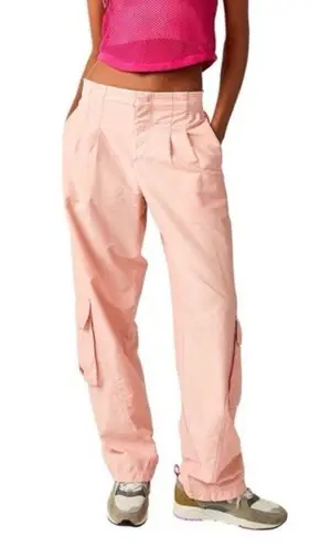 Free People Movement FP Movement Mesmerize Me Cargo Pants barrel dance low rise neon peach dance cuff