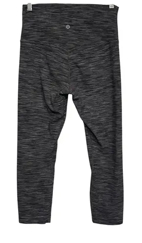 Lululemon  Athletica High‎ Rise Crop Leggings Black White Patterned Athletic Sz 6 thumbnail 1