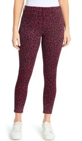 Social Standard by Sanctuary Skinny Cheetah Ankle Jean Sz.8 NWT Red