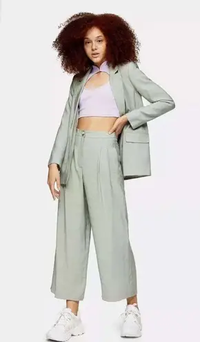 Topshop  mint pleated wide leg trouser pant