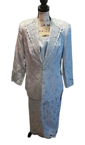 Suits of God in Church 2pc Suit Blazer Jacket Skirt Blue Size 12 Formal NWT