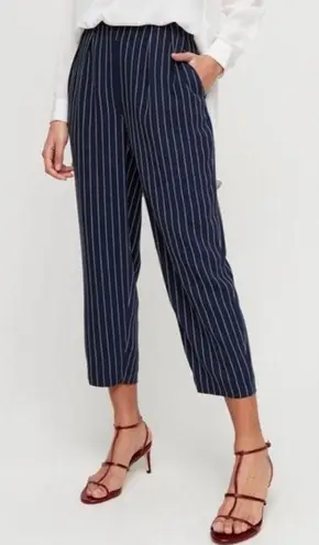 Wilfred Aritzia  Modesto Navy Pinstripe Pants 00