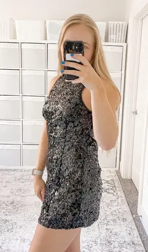 NBD Brianna Dress in Black Sequin