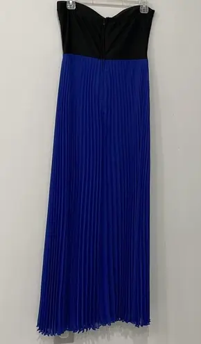 Crystal Doll Cristal Dall Beautiful Black and Blue Strapless Maxi Dress Size 7