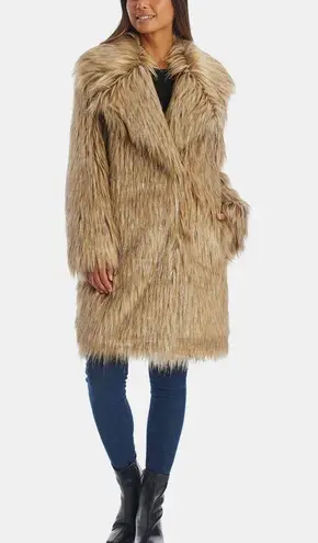 Badgley Mischka Priscilla Long Hair Faux Fur Coat