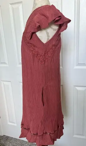 Doe & Rae Women's Layered Tie Neck Dress Medium