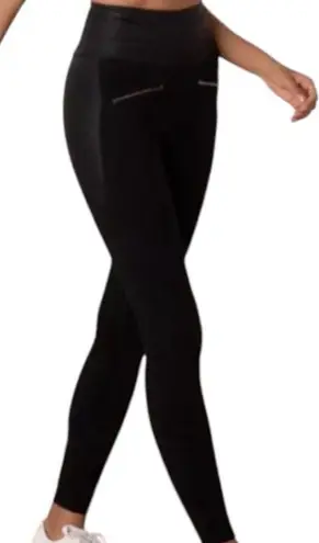 ADAY Black Throw And Roll Leggings Size Small MSRP 145.00