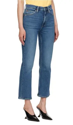RE/DONE REDONE 90’s-Mid 70’s Cropped High Rise Women's Blue Denim Jeans Size 26