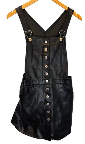 Vintage Highway Faux Leather Skort Overalls