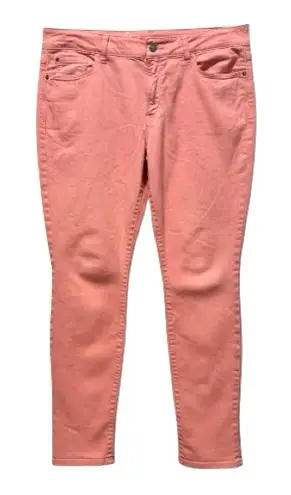 NYDJ Alina Convertible Ankle Jeans Coral Pink Size 16 Lift Tuck Technology