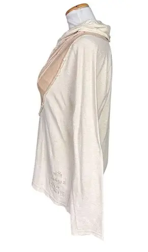 Desigual Women's Ivory Antast Shawl Collar Sweater M Knit Pullover