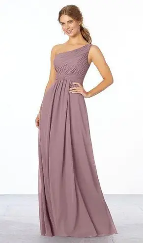 Mori Lee Madeline Rose Gardner One Shoulder Bridesmaid Formal Gown Size 2