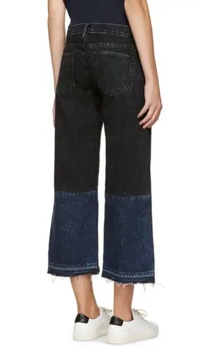 Simon Miller W005 Black and Blue Cropped Wide Leg Hiko Jeans Size 25 thumbnail 5