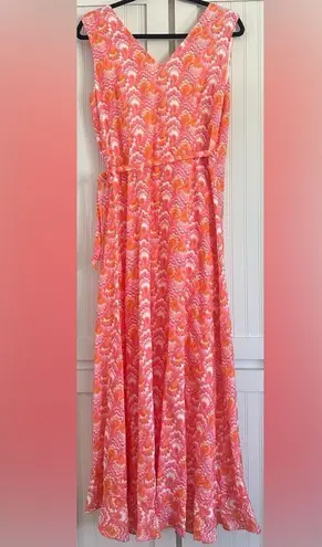 J. McLaughlin Cerise Linen Wrap Dress size medium
