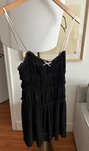 ZARA New  Black Baby Doll Romance Mini Dress Size M