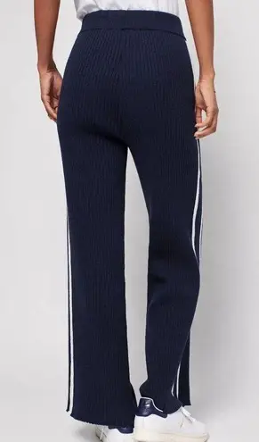 Faherty  Game Set Sweater Pants in Team Navy Blue Ribbed Cashmere Blend Women's M