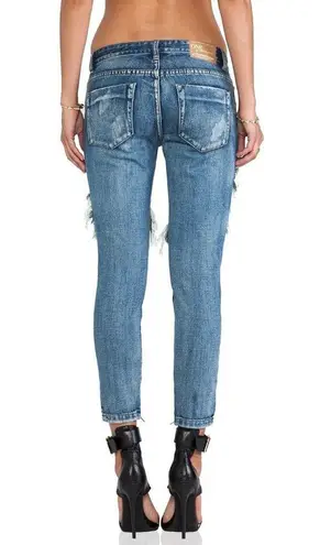 One Teaspoon  Trashed Freebirds in Cobain Skinny Jeans Distressed Size 25