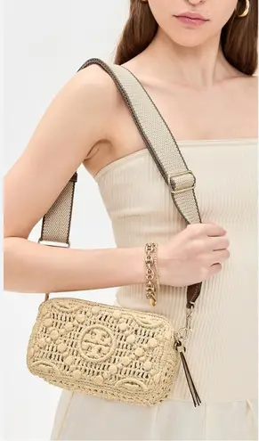 Tory Burch MINI MILLER RAFFIA CROSSBODY BAG