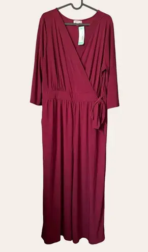 Gilli knit jumpsuit burgundy 3X