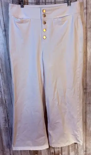 J. McLaughlin White High Waist Wide Leg Crop Pants - Size 12