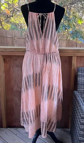 Akemi + Kin Anthropologie Ikat Halter Midi Dress Pink Size XS