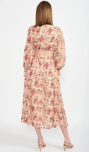 En Saison Lissandra Midi Dress Pink Floral Multi