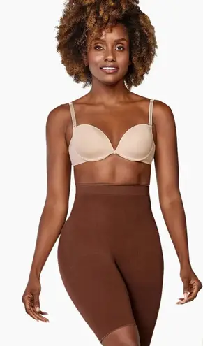 Brand New Curveez Women's Size Medium Chocolate Brown Second Skin Thigh Slimmer