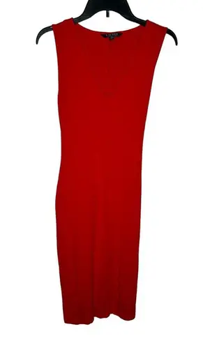 Lauren Ralph Lauren Women Dress Pencil Knitted Tie Sleeveless V