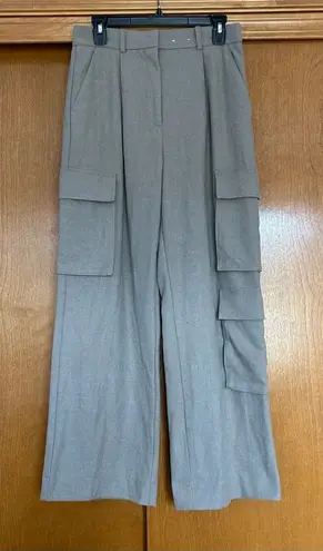 Abercrombie & Fitch  Brushed Suiting Tailored Cargo Wide Leg Pants Size 28 6 - Image 1