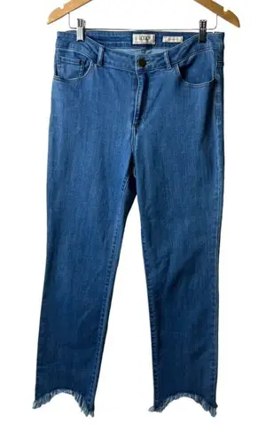 LOGO By Lori Goldstein Logo Lori Goldstein straight blue jeans raw hem women’s size 10 - Image 1