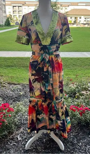 Le Superbe Beachwood Canyon Palm Dress Red