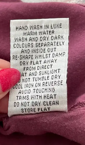 Boden USA Boden Maroon Dark Red Blouse w/silver sequin Collar, size 8