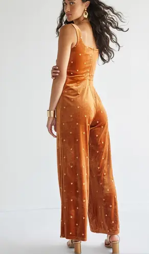 Francesca's Estella Velvet Star Jumpsuit 