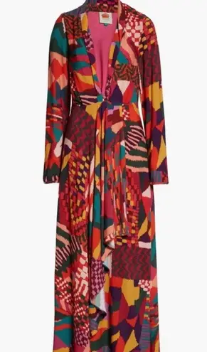 Farm Rio  Abstract Patches Long Sleeve Dress size Small