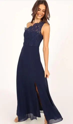 Petal and Pup Diana Navy Blue Lace Maxi Dress S