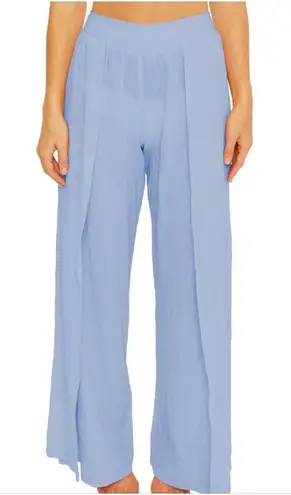 Becca Copy /  Gauzy Smocked Waist Pants, Swim coverup, Coastline, Medium, NWT