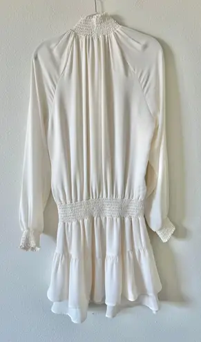 Krisa Long sleeve smocked mini turtleneck dress