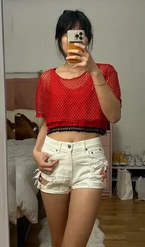 Emma & Sam NWT red crop top tank set